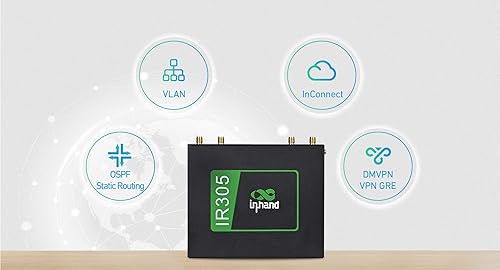 Miniatura 5 de InHand Networks IR305 Industrial Iot LTE 4G VPN, 5 puertos Ethernet, Dual Sim, Wan failover, puerto serial, conexión remota, enlace de respaldo,