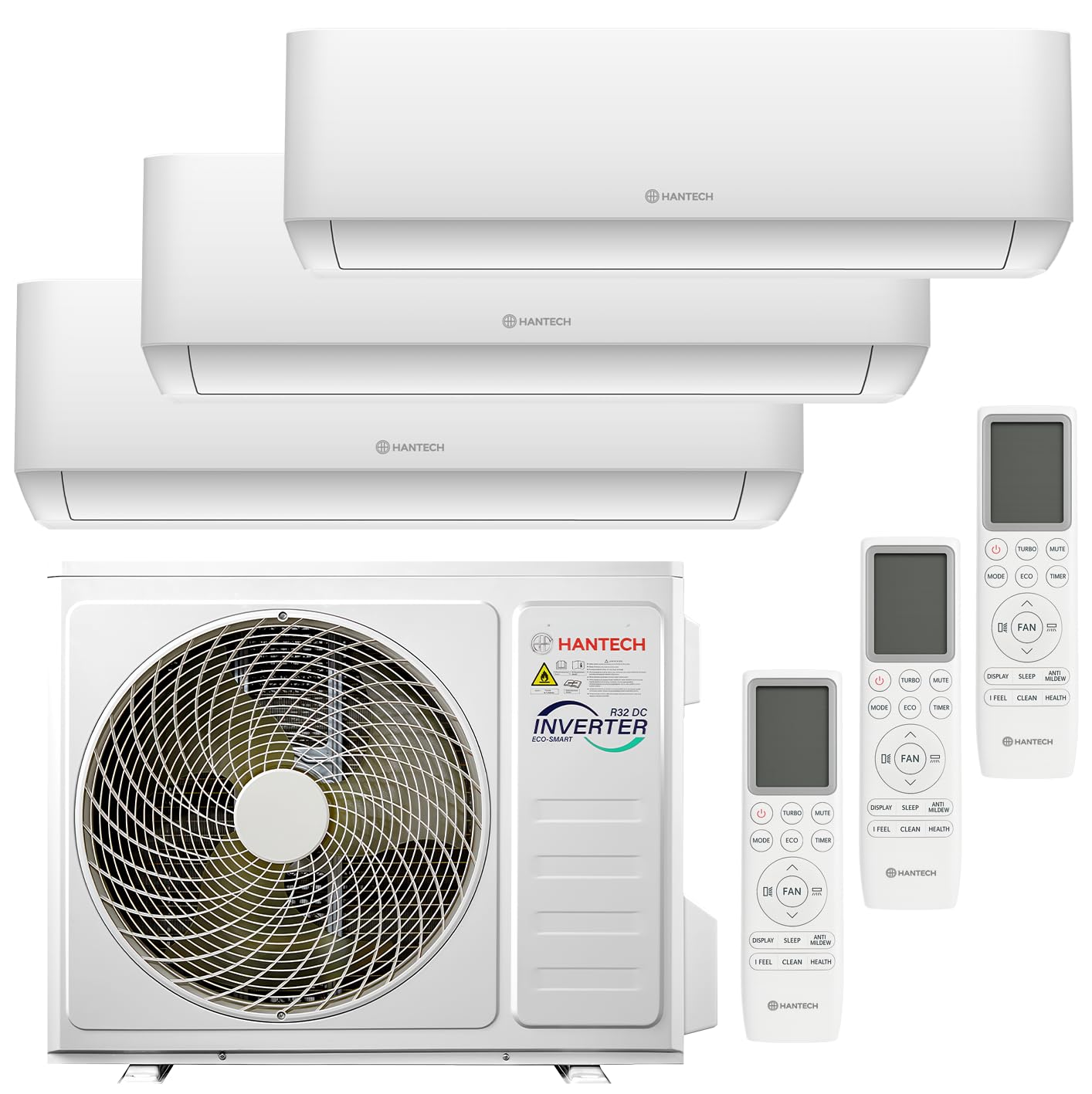 HANTECH Multisplit Klimaanlage 27000 BTU H-PRO 3x9000 BTU Inneneinheit WIFI