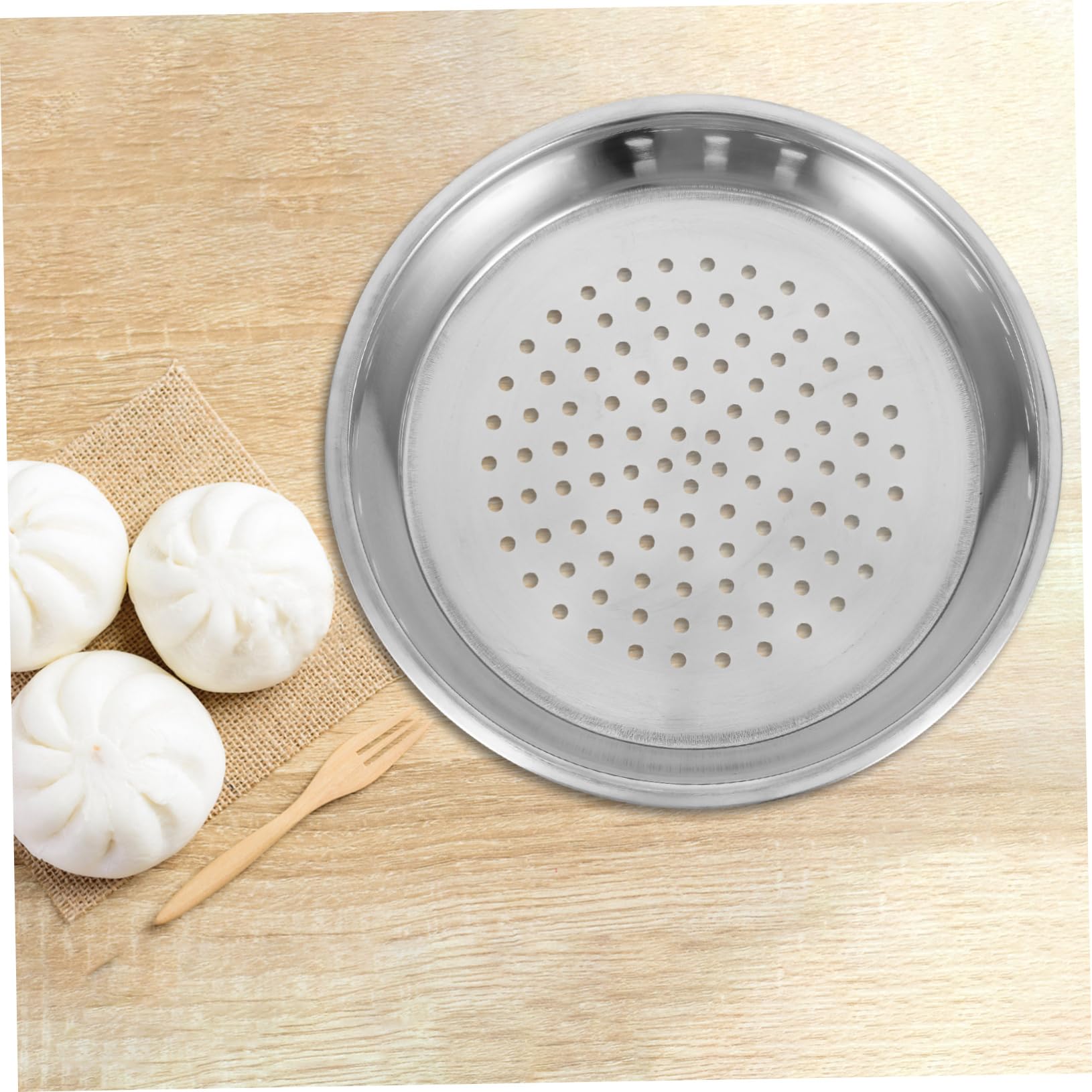 Alipis Rejilla Para Vapor De Acero Inoxidable 30 Cm Bandeja Profunda Gruesa Para Vaporera Wok Cesta De Vapor Para Dim Sum Bollos y Verduras Utensilio Doméstico