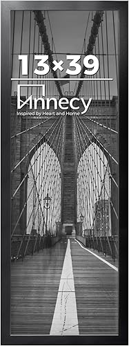 Annecy Marco negro de 13 x 39 pulgadas, 1 unidad, marco clásico para fotos de 13 x 39 pulgadas sin paspartú, horizontal y vertical para montaje en