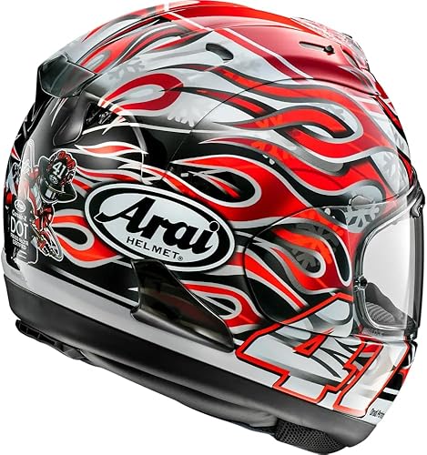 Miniatura 2 de Arai Corsair-X Haga GP - Casco de motocicleta para adultos, color rojoplateado, mediano