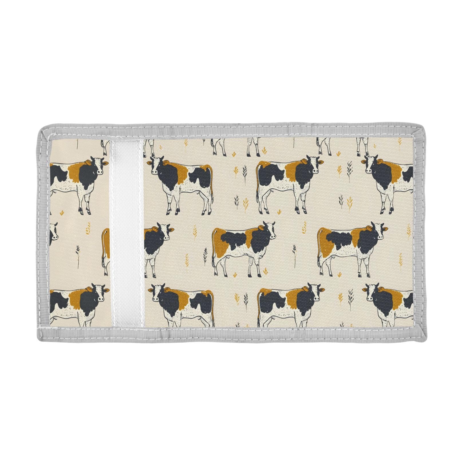 ALAZA Kids Wallets for Boys Girls Toddler Trifold Wallet Children Small Cow Cream with Zipper Coin Pocket