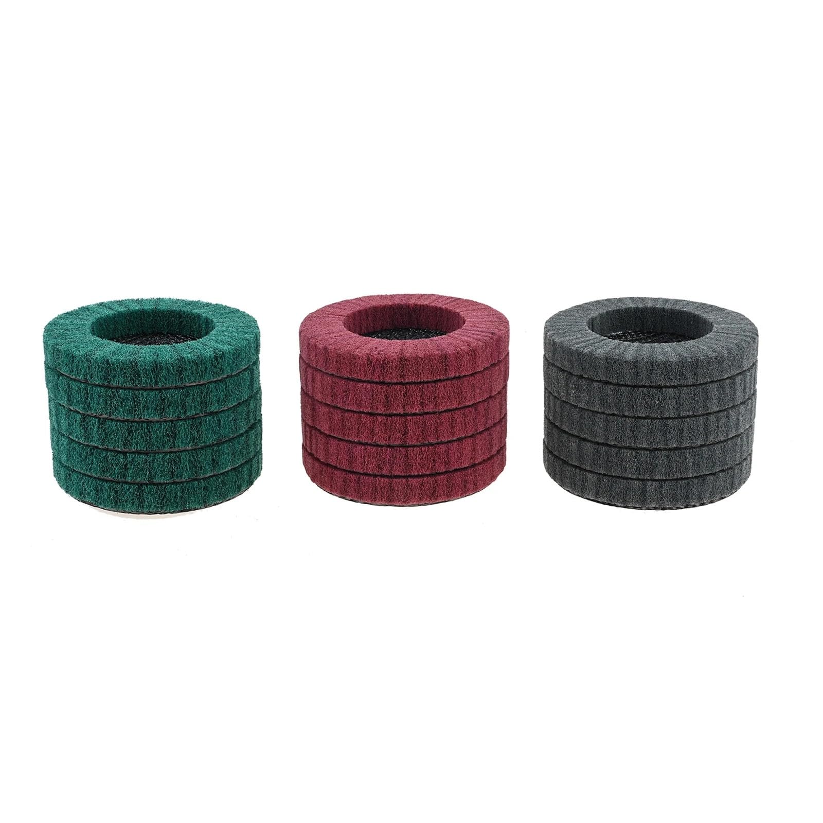 Disco de pulido con solapa fibra nailon, 15 Uds., 115mm, para amoladora angular, eliminación óxido, desbarbado, grano 180/320/600