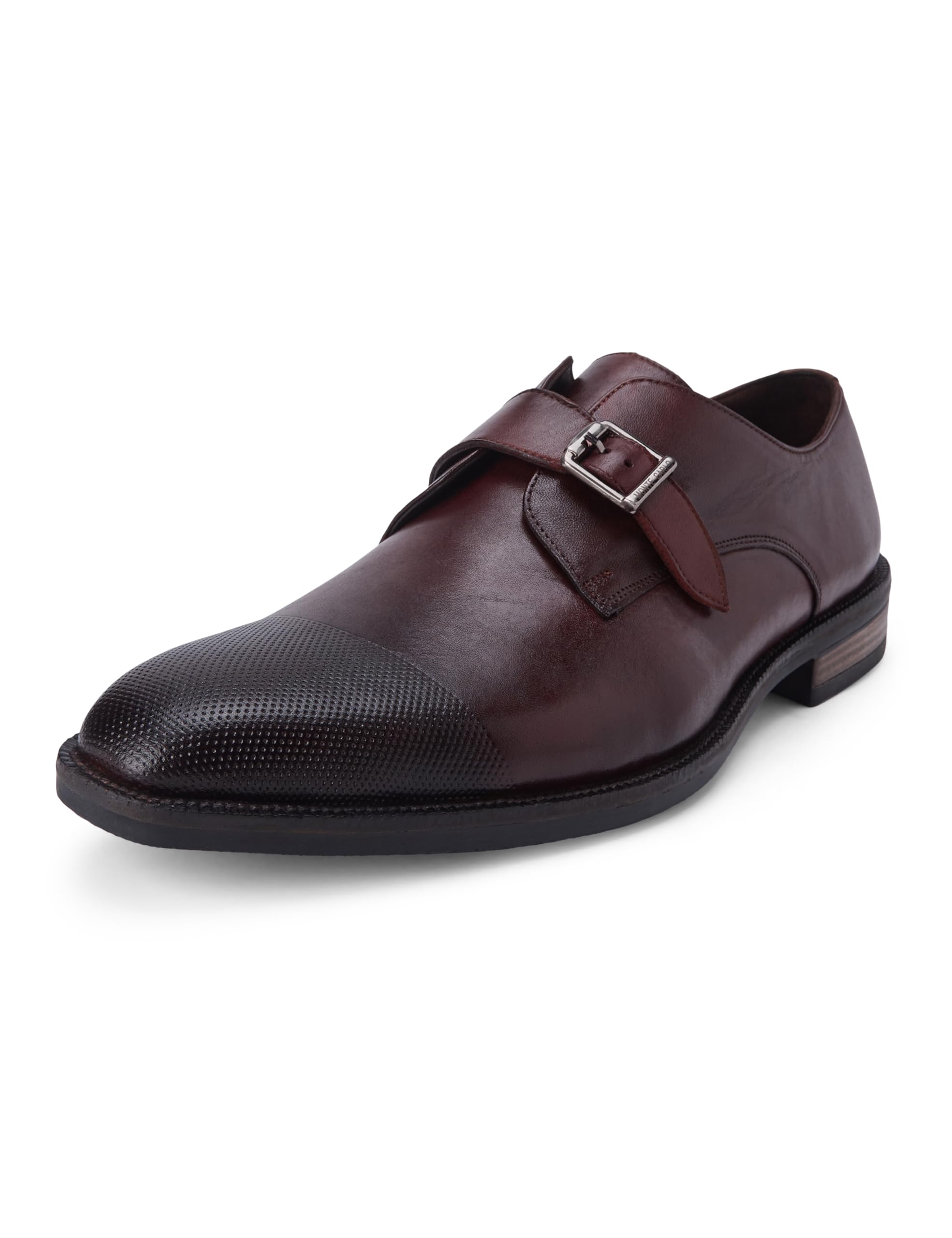 Men Cherry Elastic Leather Formal Monks Cherry-11-image-26