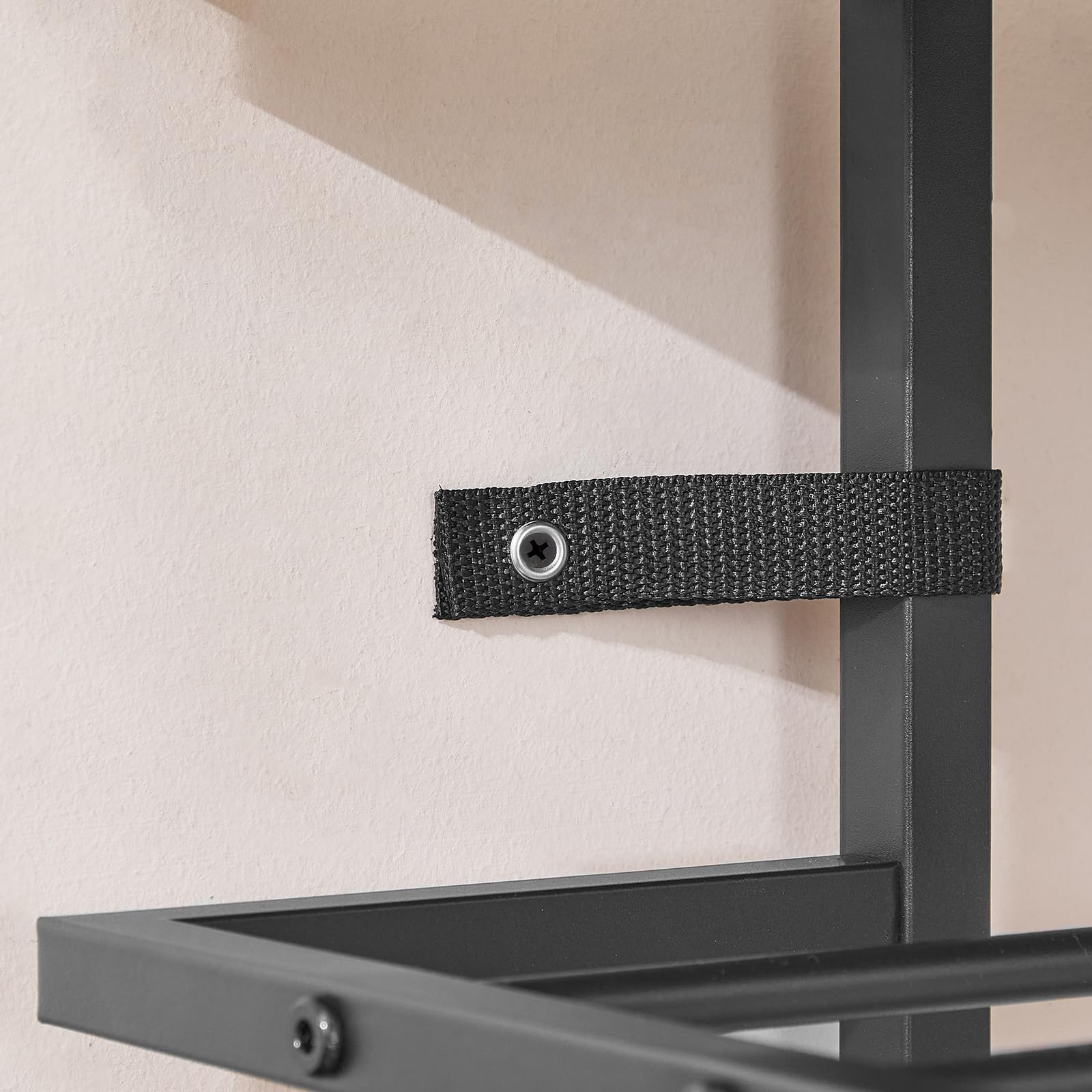 HOOBRO Scarpiera a 5 Livelli in Stile Industriale, Scaffale Portascarpe, Struttura in Metallo con Base a U e Piedini Regolabili, Marrone Vintage e Nero EBF54XJ01