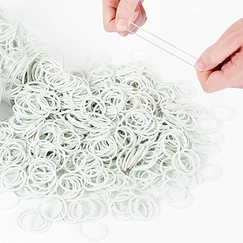 Miniatura 10 de HOYOLS Bandas de goma negras pequeñas de 12 pulgada para ligas para el cabello, elásticas, mini trenzas para bebés, niñas, bebés, niños, cabello