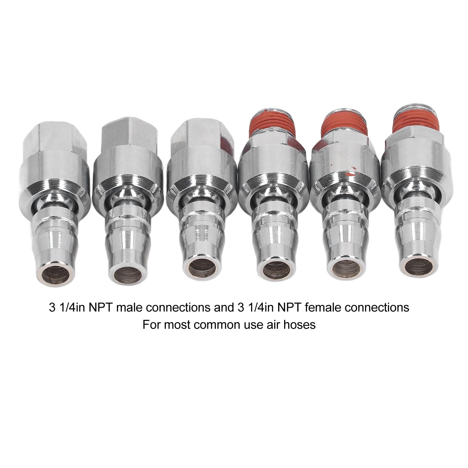 Conector De Aire Giratorio De 6 Piezas, Rosca Hembra Macho NPT De 1/4 Pulg. Conexión Rápida Conexión De Manguera Industrial De Acero Endurecido
