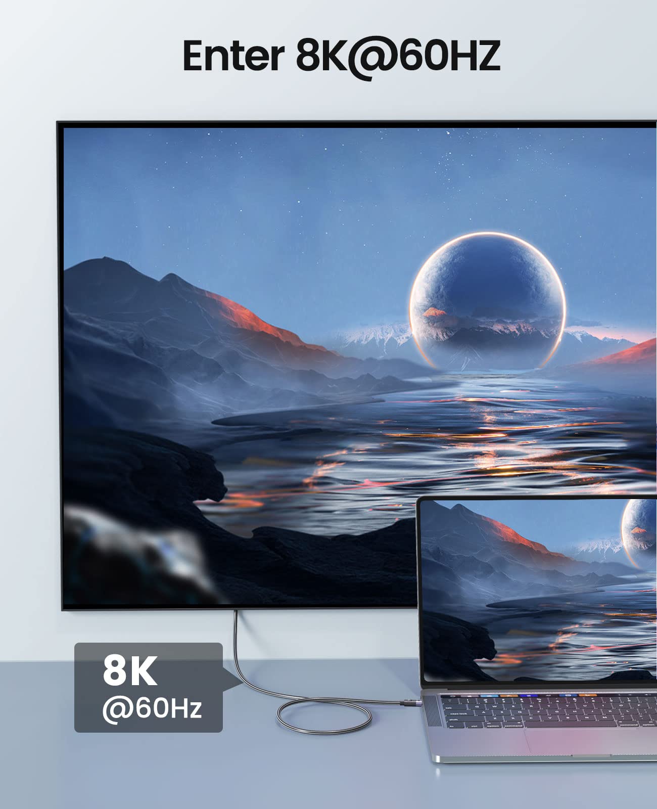 ORICO Cavo da USB C a USB C 240W di ricarica con trasferimento dati 40Gbps, 8K@60HZ, cavo USB 4 compatibile con il cavo Thunderbolt 4, per Macbook di tipo C, iPad Pro, Laptop, Hub, Docking