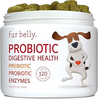 Probiotics for Dogs - Hot Spot Remedy for Dogs + Prebiotic - Dog Allergy Chews - Improve Digestion & Upset Tummy, Relieve Gas & Diarrhea, Dog Probiotics and Digestive Enzymes, 120 Dog Probiotic Chews