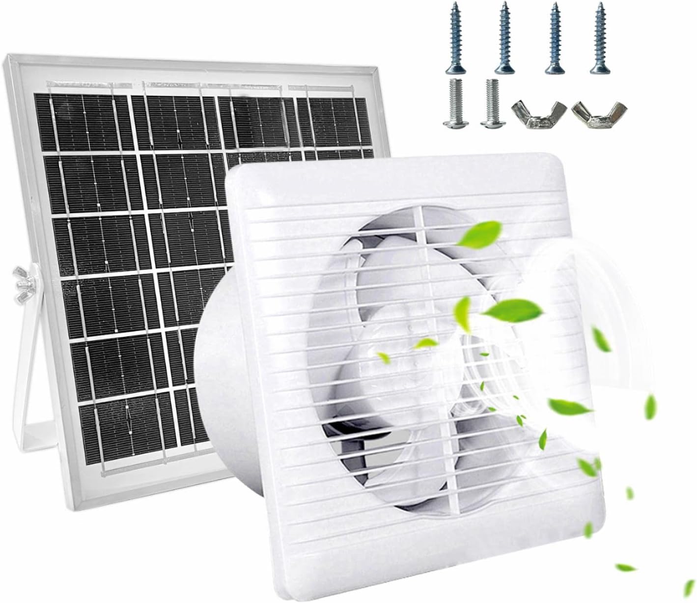 HYPGARD Solar Fan for Greenhouse 12W Solar Panel + 8 Inch Solar