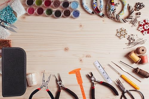 Miniatura 6 de Paxcoo, kit de herramientas de 19 piezas para fabricación de joyas con caja de guardado con cierre para confección y reparación de joyas