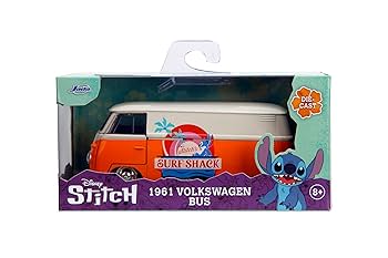 JADA スティッチ & 1961フォルクスワーゲンバス Amazon.com: Jada Hollywood Rides Disney Stitch 1961 VW Bus