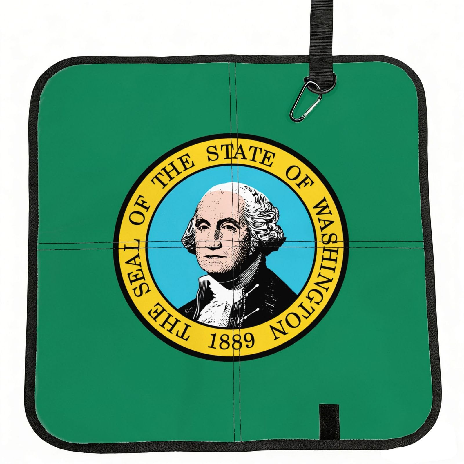 AYYQWE Washington Flag Print Foldable Seat Cushion Portable Chair Pad Office Commuting Picnic Camping Outdoor