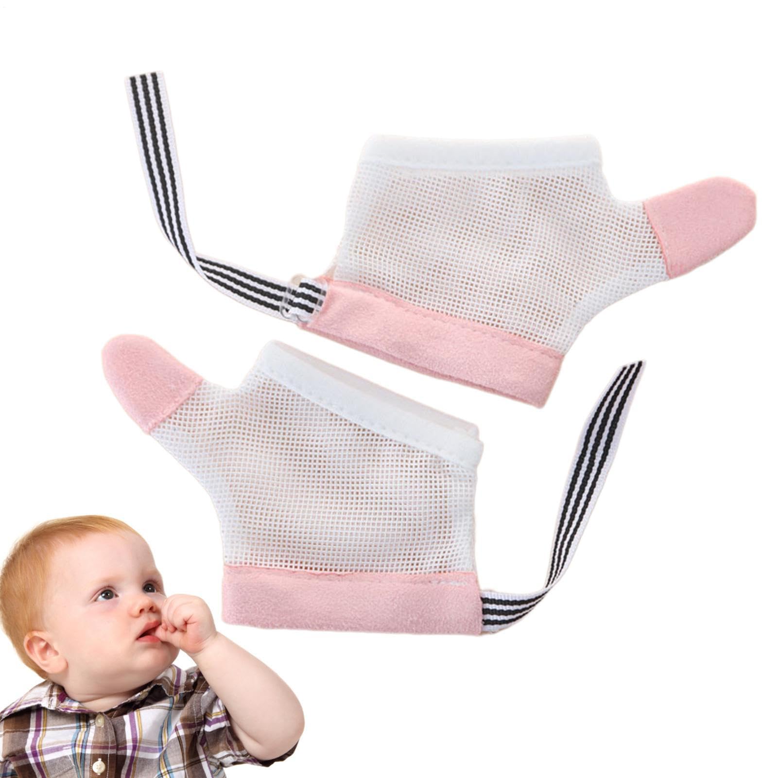 Thumb Sucking for Kids - Breathable Kids Finger Guard | Thumb Sucking | Chewy Bite-Resistant Guard | Anti-Sucking Mittens Effective Nail Biting Solutions for Teething Protection Children