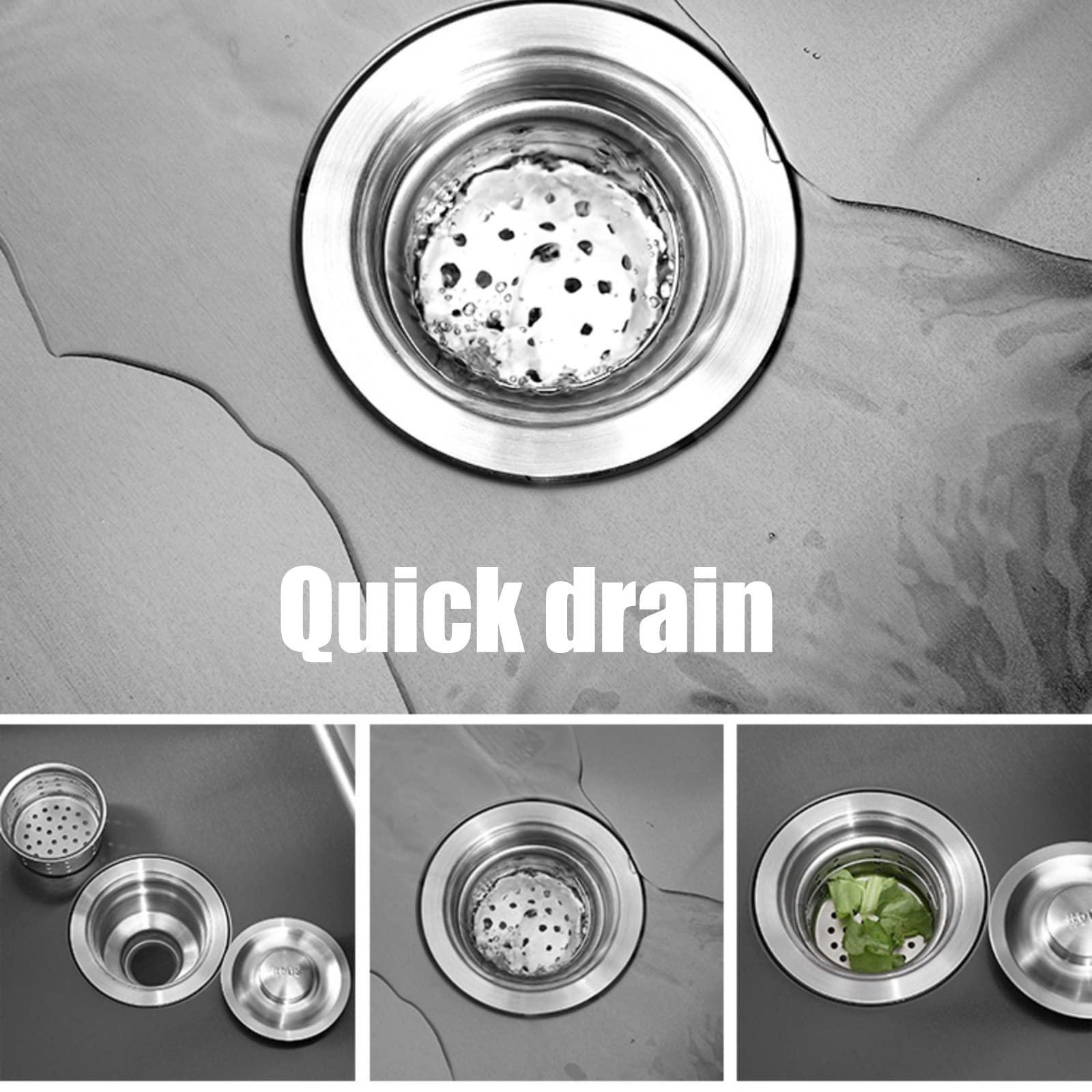 Zlewozmywaki kuchenne, uniwersalne zlewozmywaki barowe, zlewozmywaki nablatowe, zlewozmywaki wyjmowane, akcesoria do zlewów kuchennych, zestaw 7, n (czarny 80 * 50 * 20 cm)