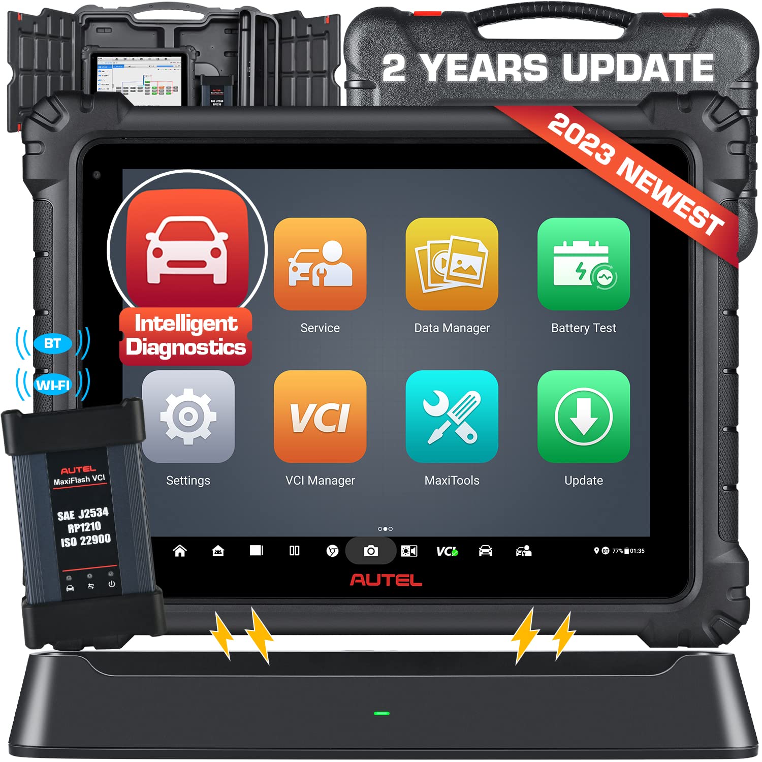 2025 Autel MaxiCOM Ultra Lite Intelligent Scanner, 2 Years Free Update, Up of MS919 Elite II Pro Same as MaxiSys Ultra, Motor TruSpeed, Topology 2.0, Programming Coding, 40+ Service, 3000+ Test, FCA