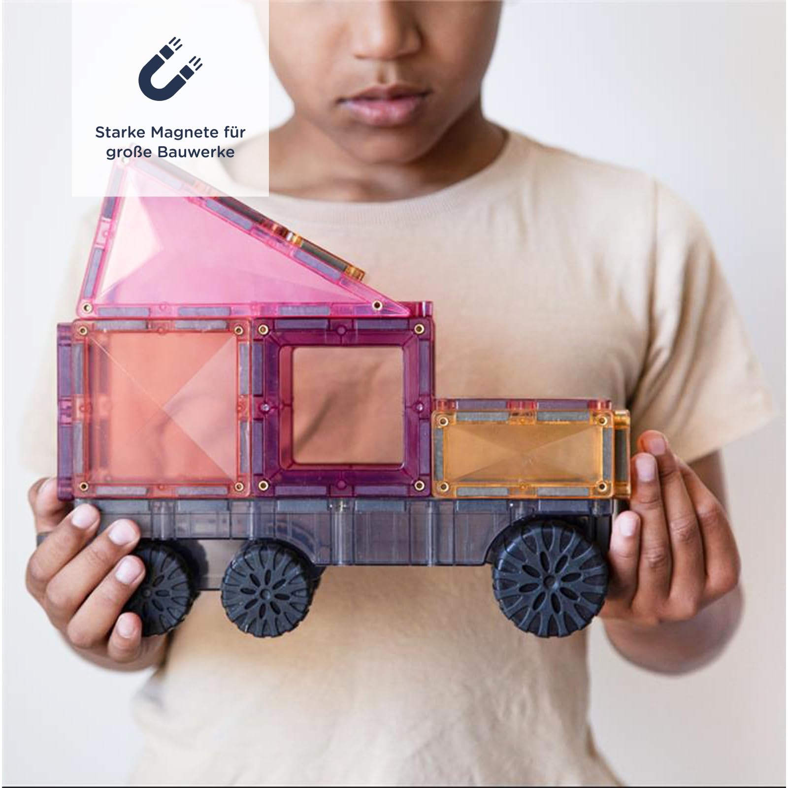 CONNETIX Magnetbausteine Pastell Transportieren Packen, 50 Stück