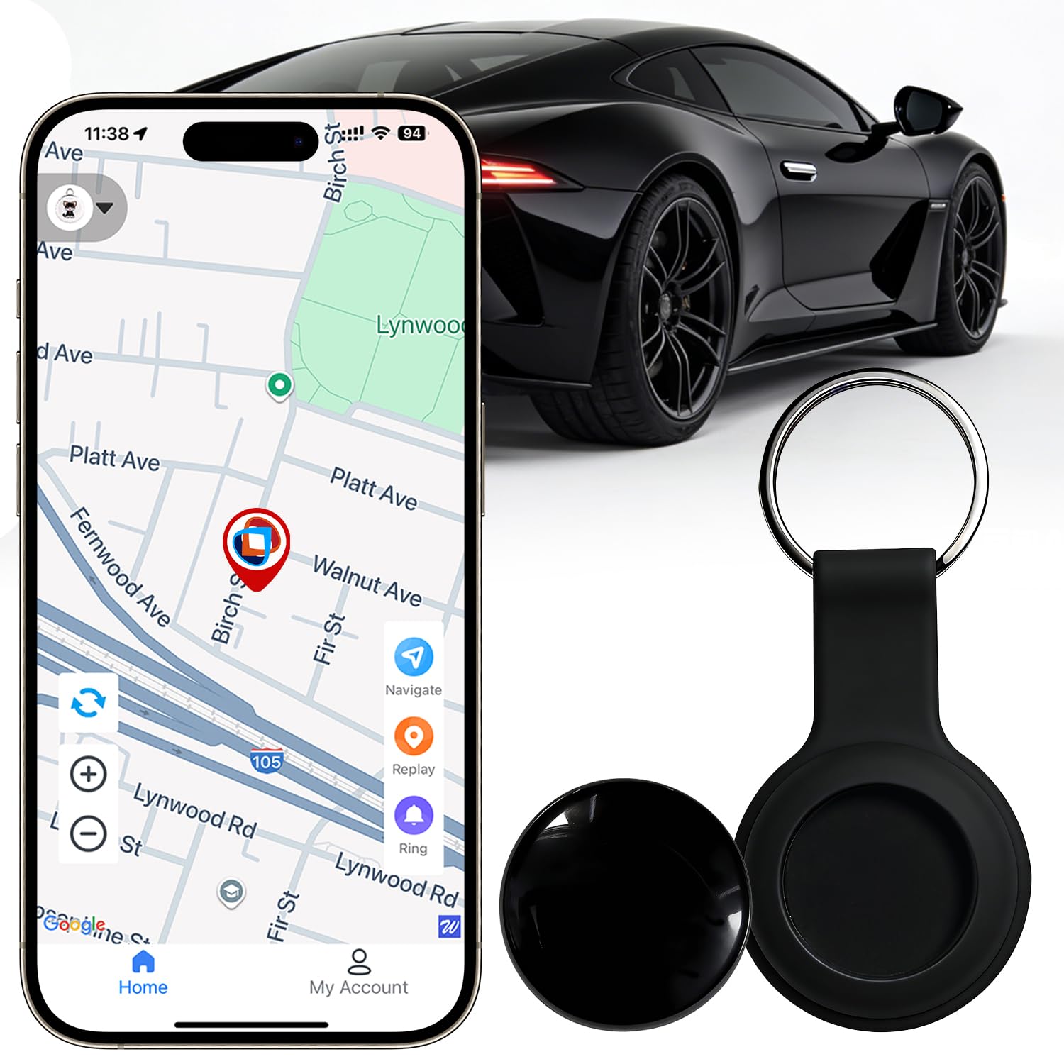 GPS Tracker for Vehicles, No Subscription Location Tracking Device, No SIM Card Required, No Monthly Fee, Magnetic GPS Tracker for Car, Kids’ Belongings, Pets, Elderly Items