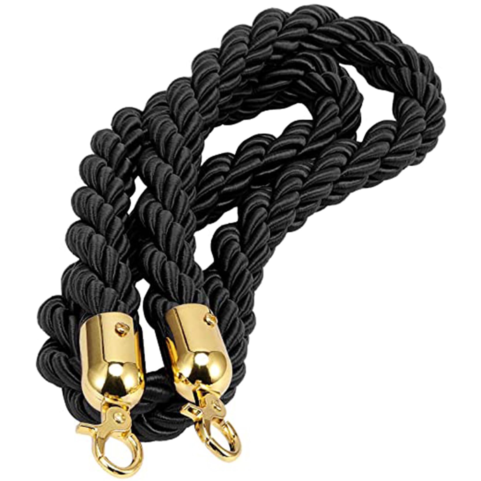 KLGFBDC Twisted Queue Stanchion Rope with Hooks – 3m Braided Hemp Divider for Cinema Hotel Events & Red Carpet Solutions