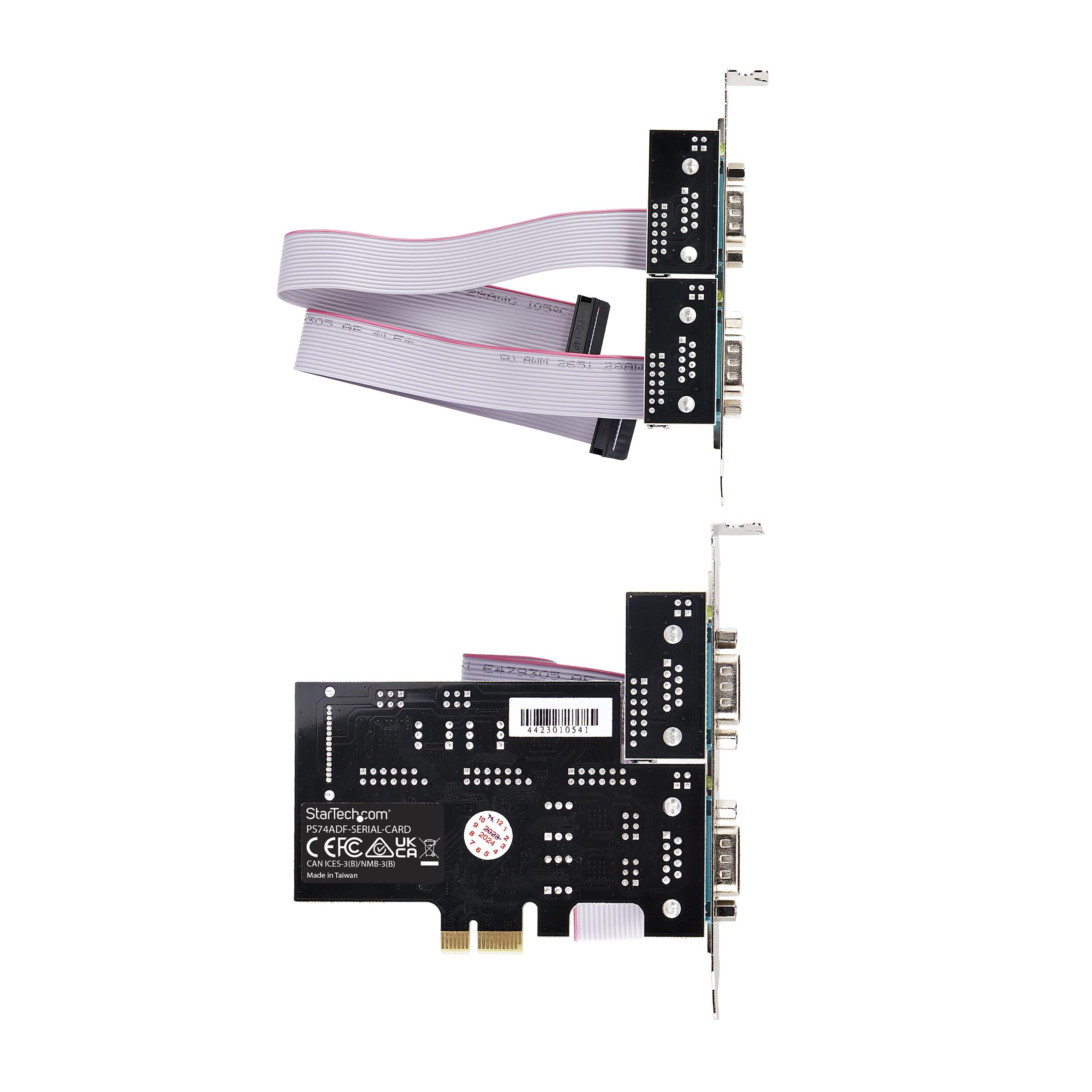 StarTech.com StarTech.com Tarjeta Serie PCI Express de 4 Puertos DB9 - Serial RS232/RS422/RS485 - TAA - UART 16C1050 - ESD - Windows Linux