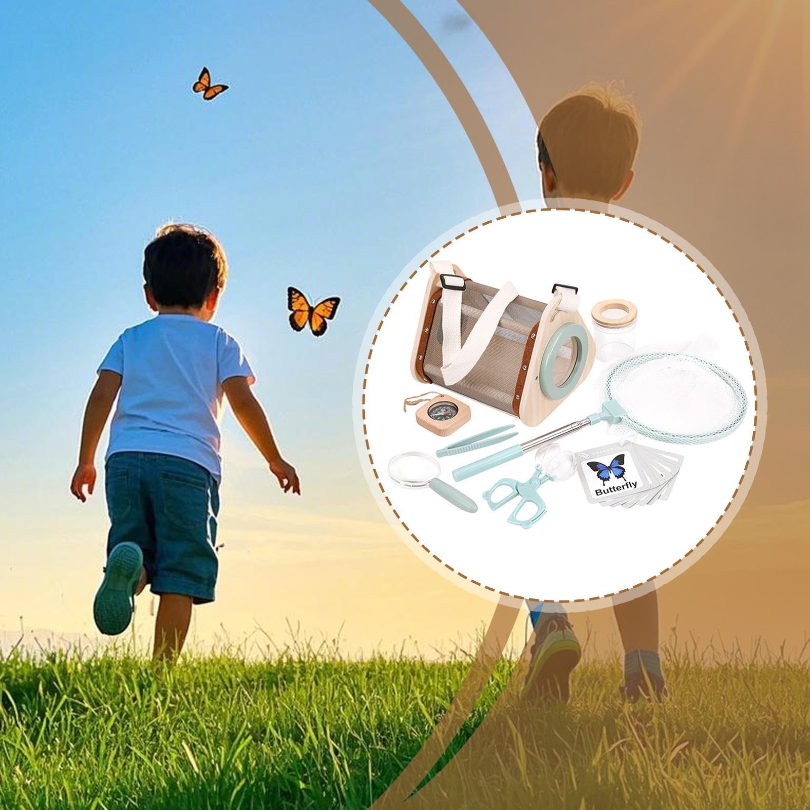 Amagogo Kit de exploración, Kit de Captura, Estuche de colección, educativa científica para niños, contenedor de observación, Juego de exploración