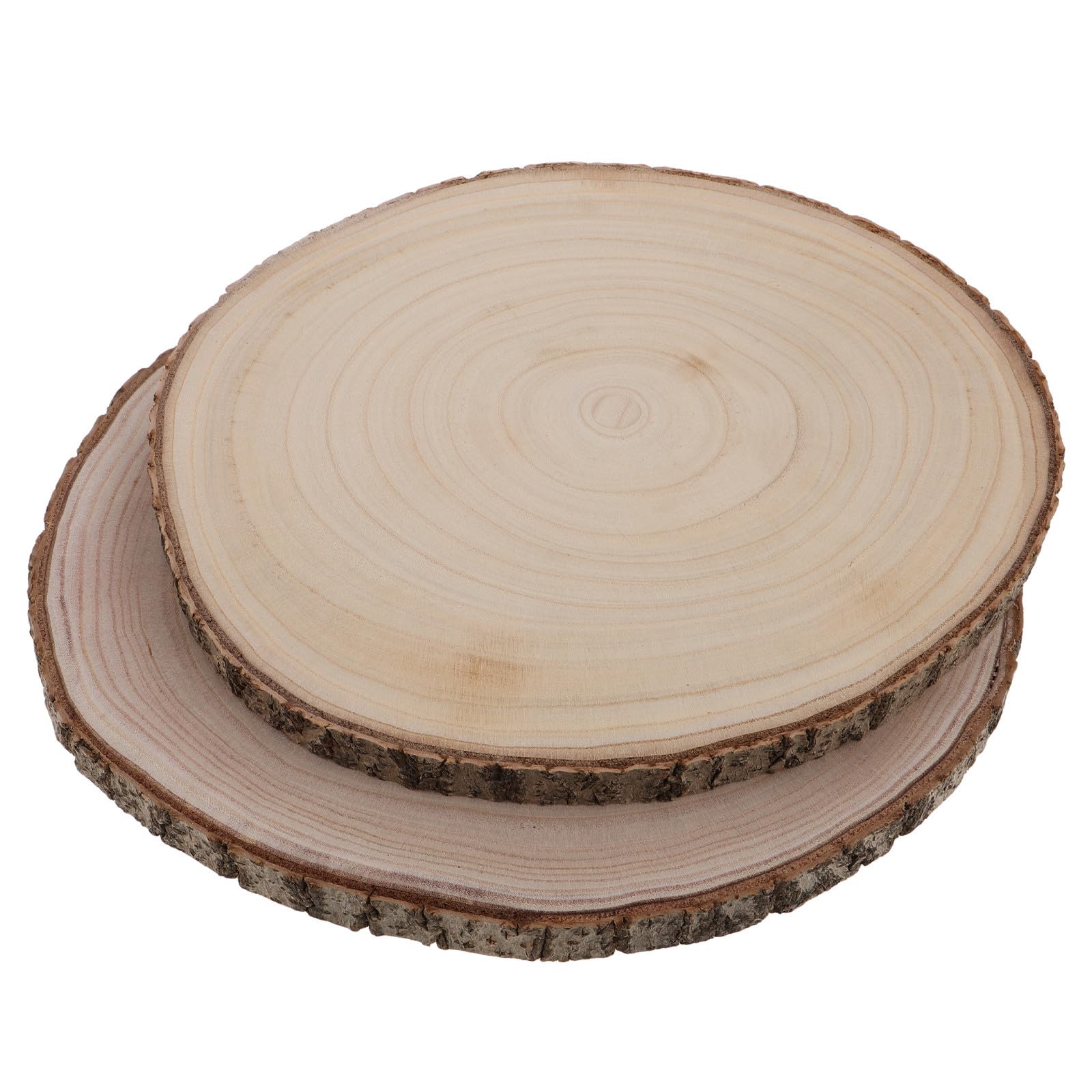 Unfertige Baumscheiben 2 Stück Holzscheiben zum Basteln Halloween Party | Beige Holz, für Malen und Selbstgemacht, Künstlerische Dekoration, für Anfänger und Malbegeisterte