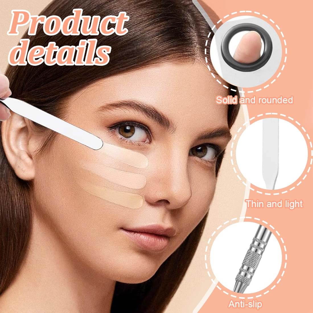 1 Set di piastre e spatole per il trucco in acciaio inox Picasso Makeup Spatula Coltello a doppia testa per tavolozza
