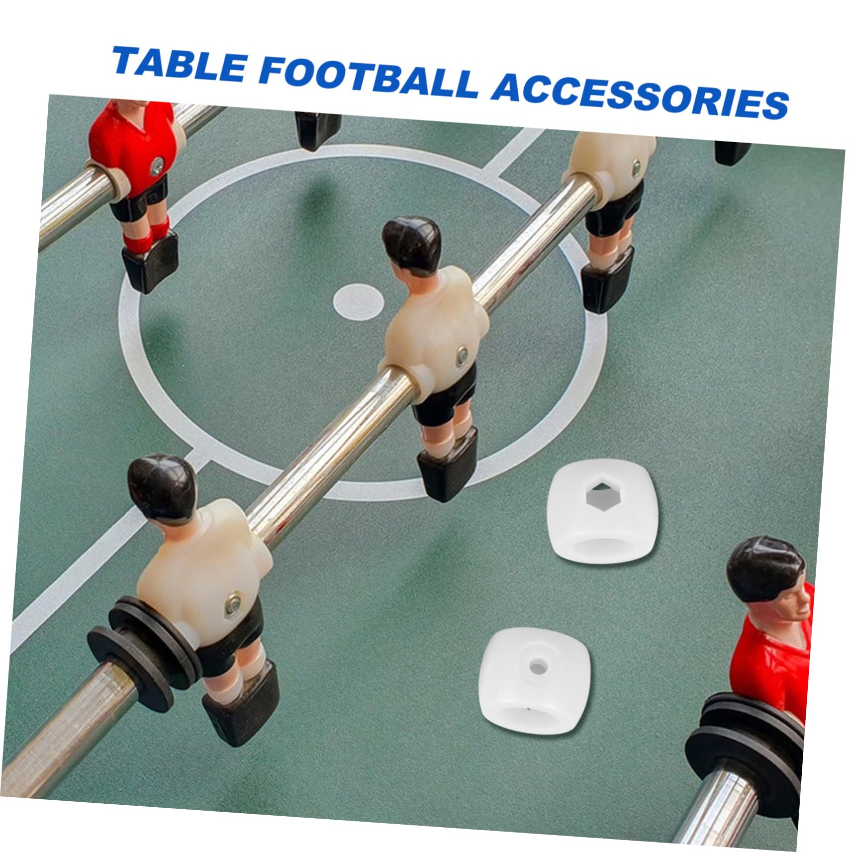 Toyvian Anello di Arresto Ricambio 4 Unitá in Abs Bianco per Calcio Balilla Posizionatore Preciso per Asta per Calcio Balilla da Tavolo e Ufficio