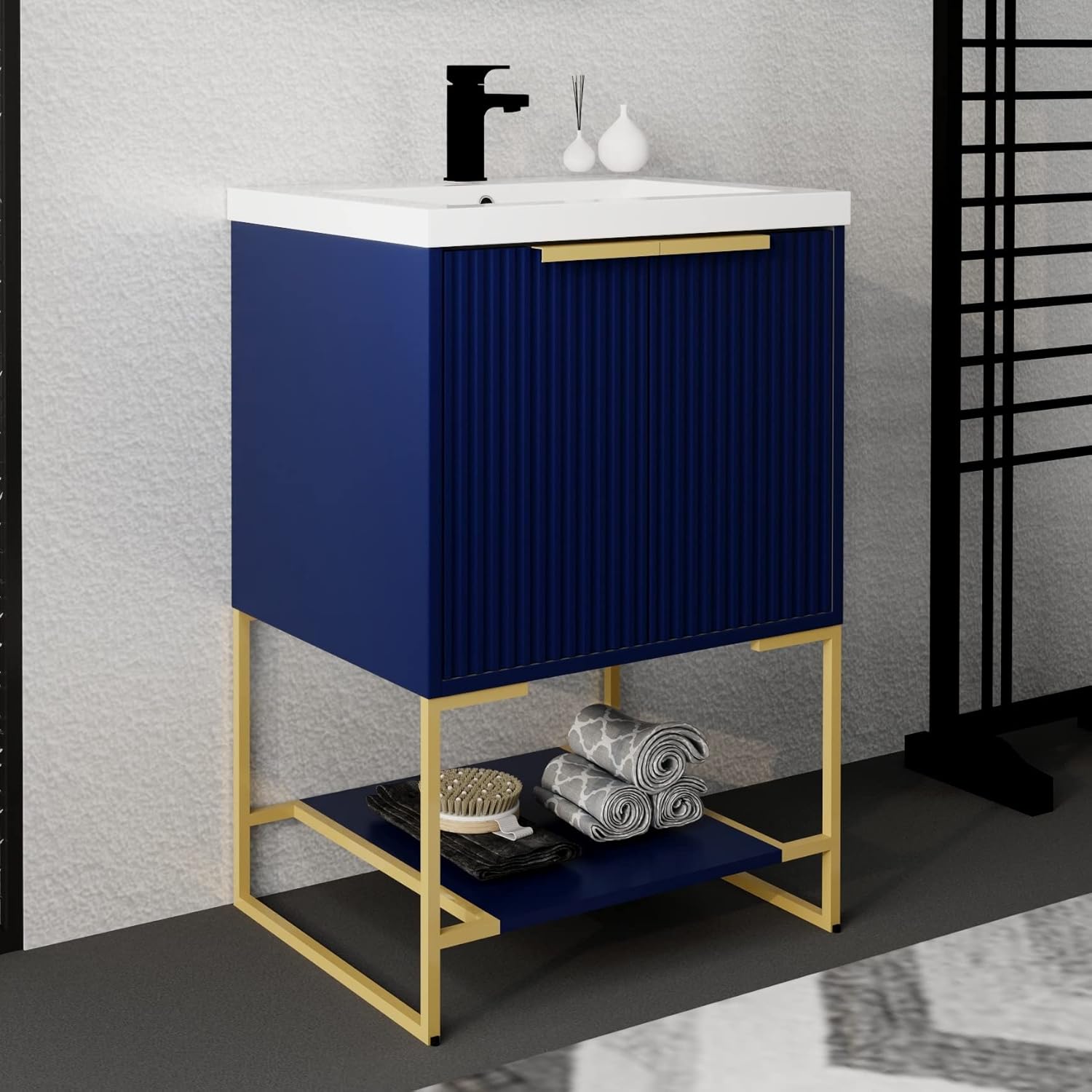 Buy Artchirly Bathroom Vanity with Sink 24 Inch, Modern Freestanding ...