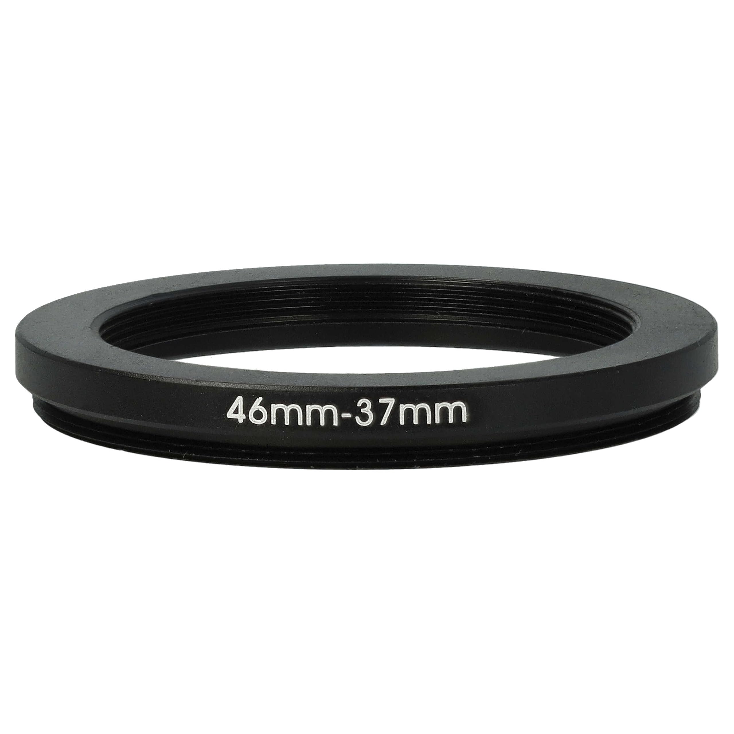 vhbw Bague d'adaptation de Filtre Step-Down de 46 mm vers 37 mm pour Objectif d'appareil Photo - Réducteur, métal Noir