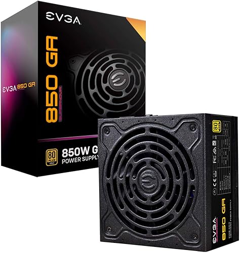 EVGA SuperNOVA 850 Ga, 80 Plus Gold 850W, totalmente modular, modo ECO con ventilador Dbb, 10 años de garantía, tamaño compacto de 150mm, fuente de