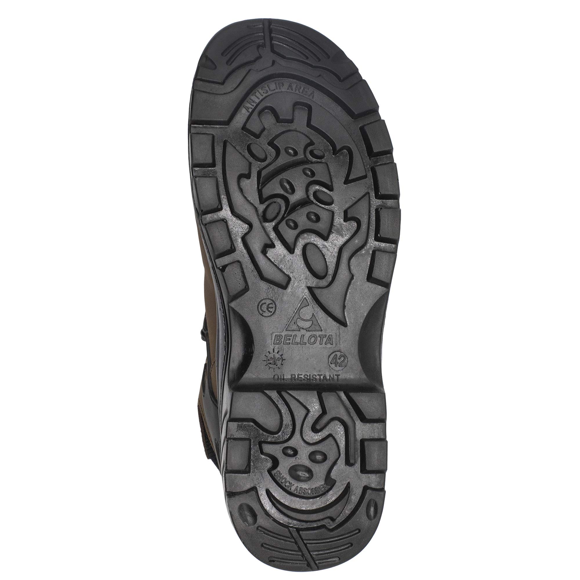 Bellota 72213-44 S3 - Click S3 buty ochronne z wodoodpornej skóry dla kobiet i mężczyzn, buty robocze z systemem szybkiego zamykania i niemetalicznymi elementami ochronnymi, brązowe, rozmiar 44