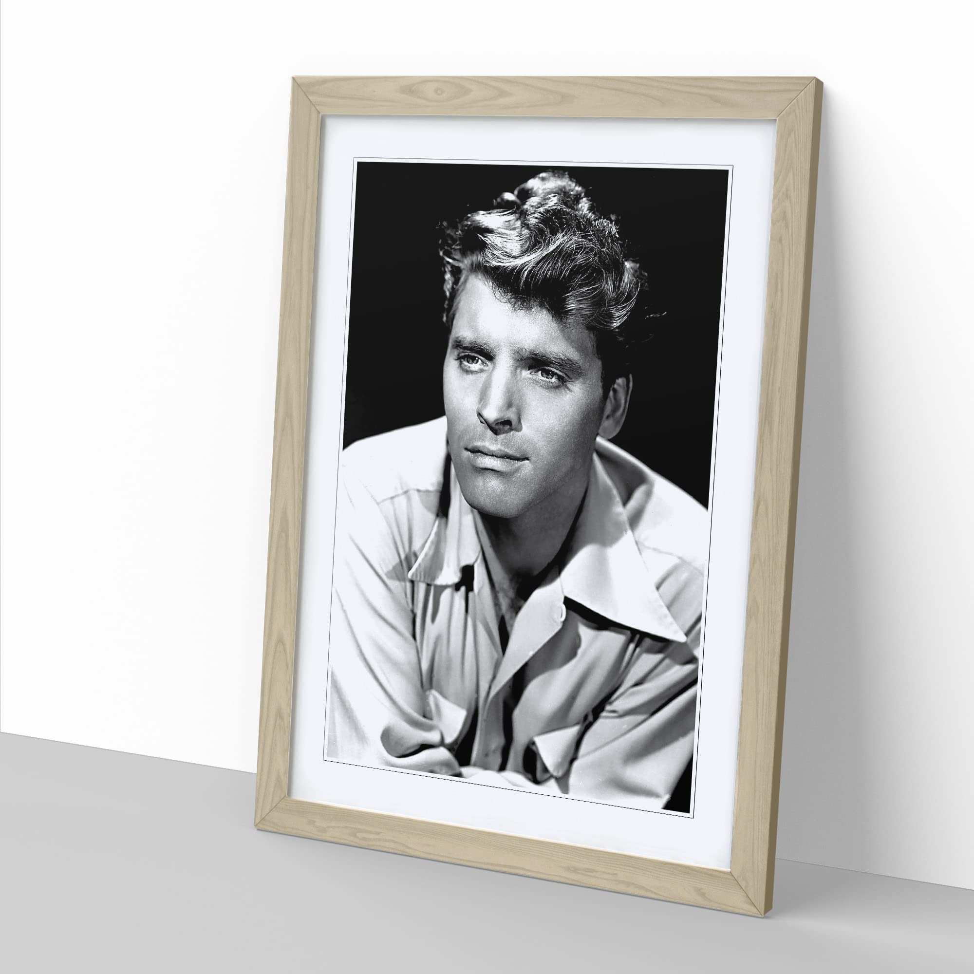 Burt Lancaster Modern Framed Wall Art Print, Ready to Hang Picture for Living Room Bedroom Home Office Décor, Oak A3 (34 x 46 cm) - Image 3