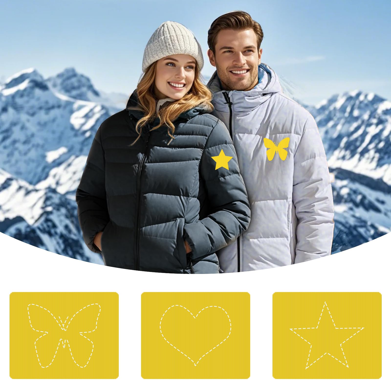 Toppe Autoadesive Per Piumino Skystuff - 45 Pezzi In Nylon, Forme E Dimensioni Diverse, Nere, Per Riparazione - Foto 7