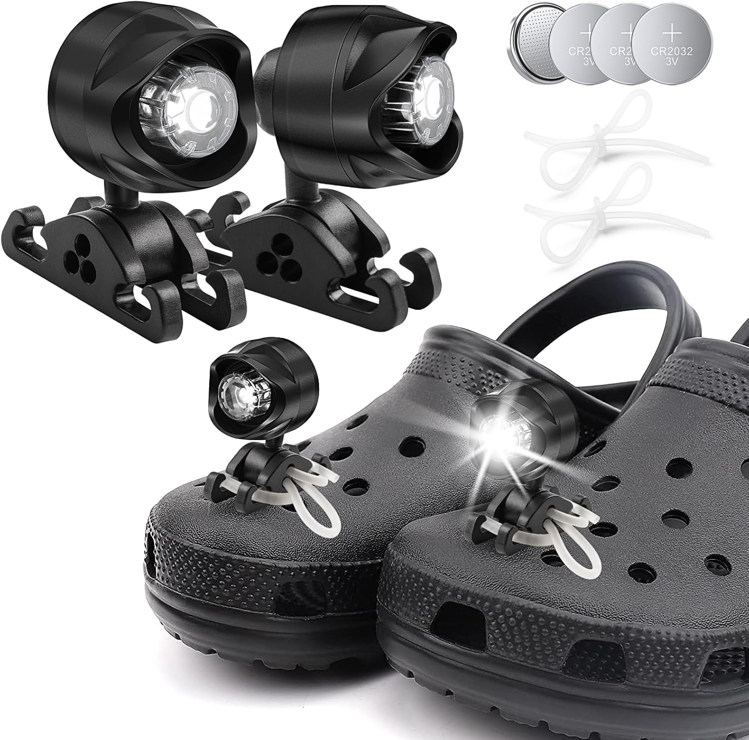 Moritakk Croc Headlights 2Pack,Croc Lights for Shoes Can Lasting 72 Hours,Croc
