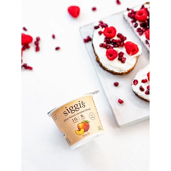 siggi's® Plant-Based Coconut Blend, Peach, 5.3 oz. Cup – Single Serving Dairy Free Snack, More Protein Than Sugar 4