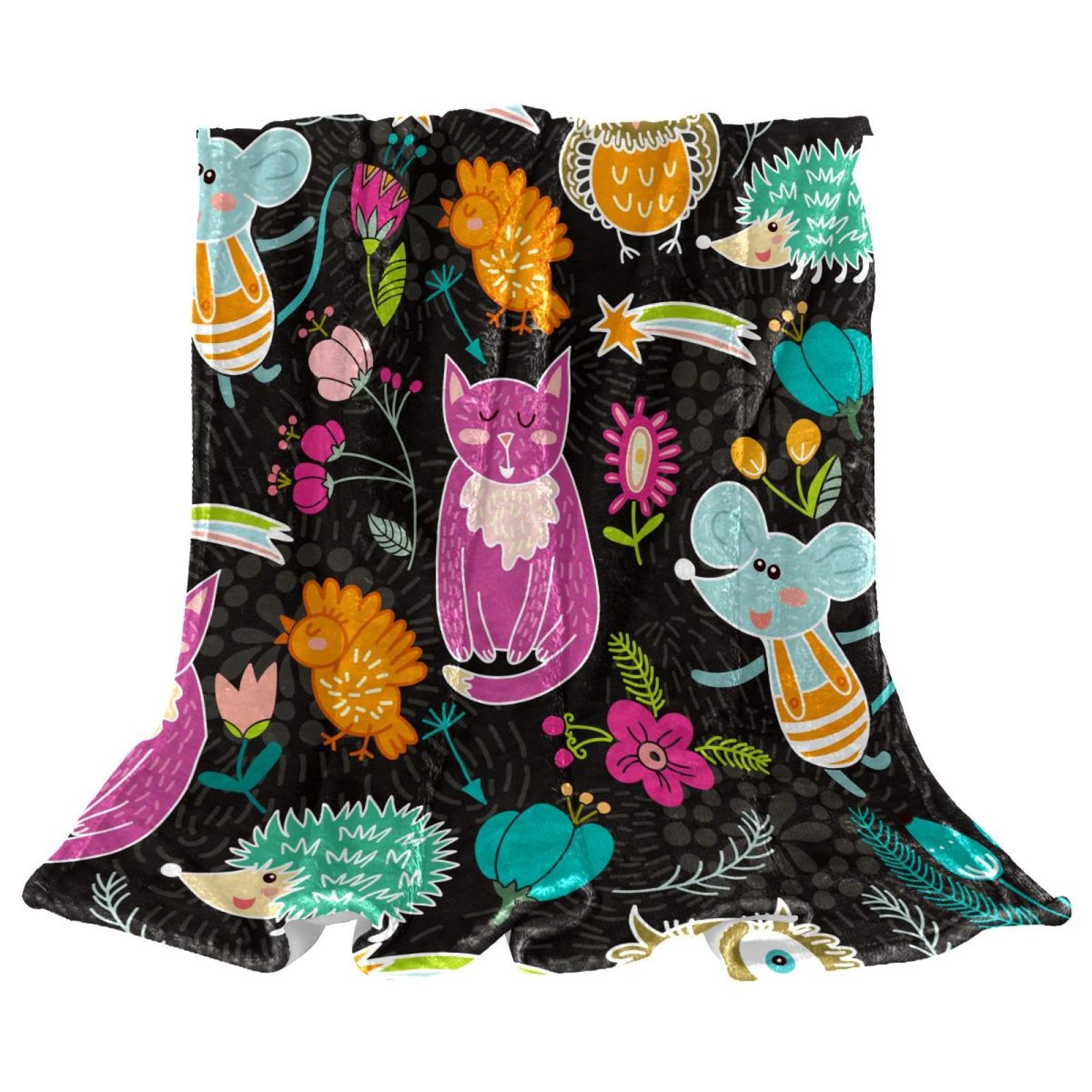 Couverture polaire chat souris pour des moments de tendresse sur votre canapé