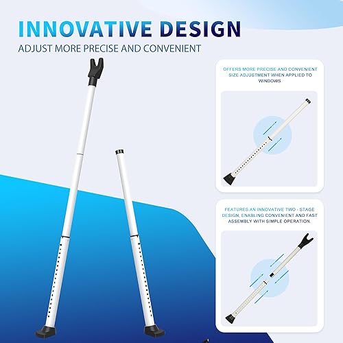 Miniatura 4 de Barra de seguridad para puerta 2 en 1 mejorada 2025 y barra deslizante para ventanas, bloqueadores ajustables de alta resistencia para apartamento,