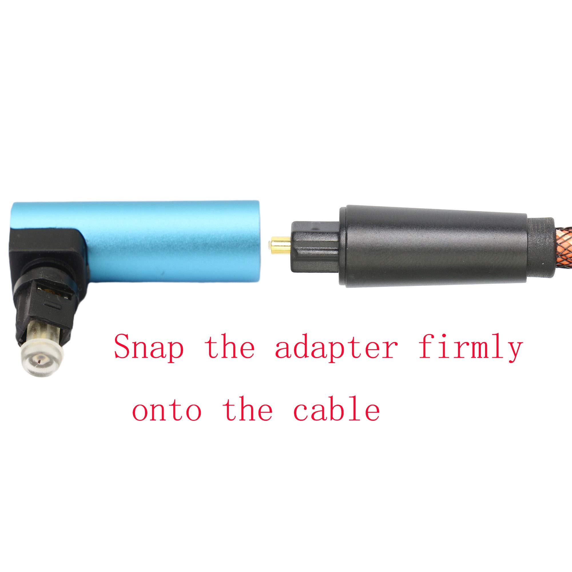 Be In Your Mind 2x Toslink Adapter - 90° Rechtwinklig Mit 360° Drehung