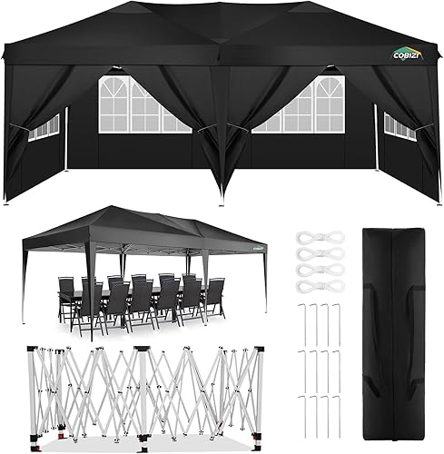 COBIZI Tienda de campaña desplegable de 10 x 20 pulgadas, impermeable, refugio instantáneo comercial, para exteriores, carpa para fiestas, con bolsa disponible en Yaxa Peru