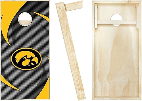 Miniatura 2 de Skip's Garage Iowa Hawk Swoosh - Elige tu tamaño y accesorios - Incluye 2 tableros, 8 bolsas con logotipo del equipo y más