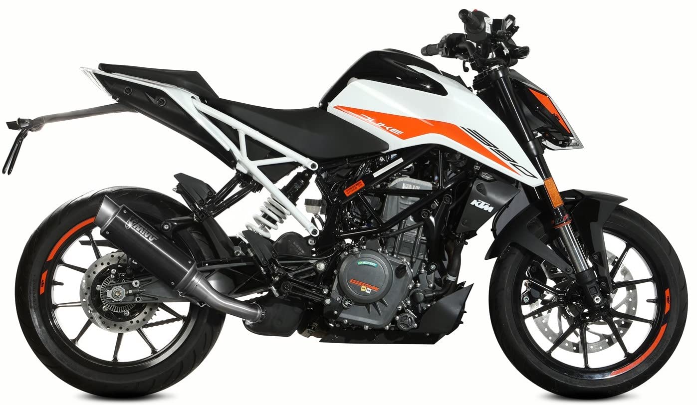 mivv scarico omologato cat-oem gp-pro inox nero compatibile con ktm 390 duke 2023 mototopgun