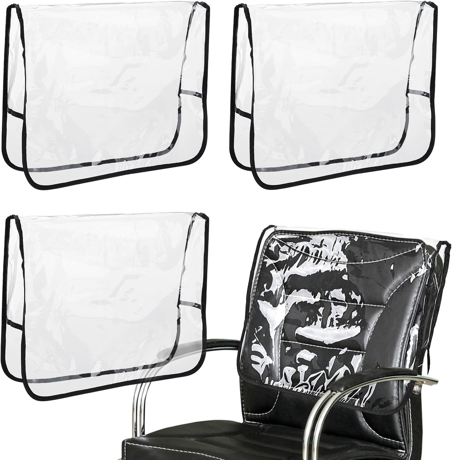 Noverlife 3PCS Square Salon Chair Covers Protectors, 20 in