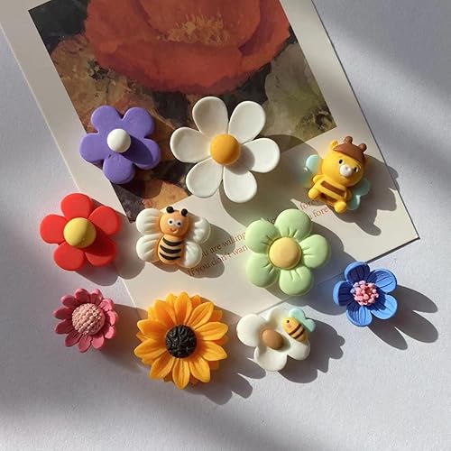 Miniatura 3 de Imanes de resina helada para nevera, diseño coreano creativo, 3D, de dibujos animados, decoración del hogar, 10 Uds