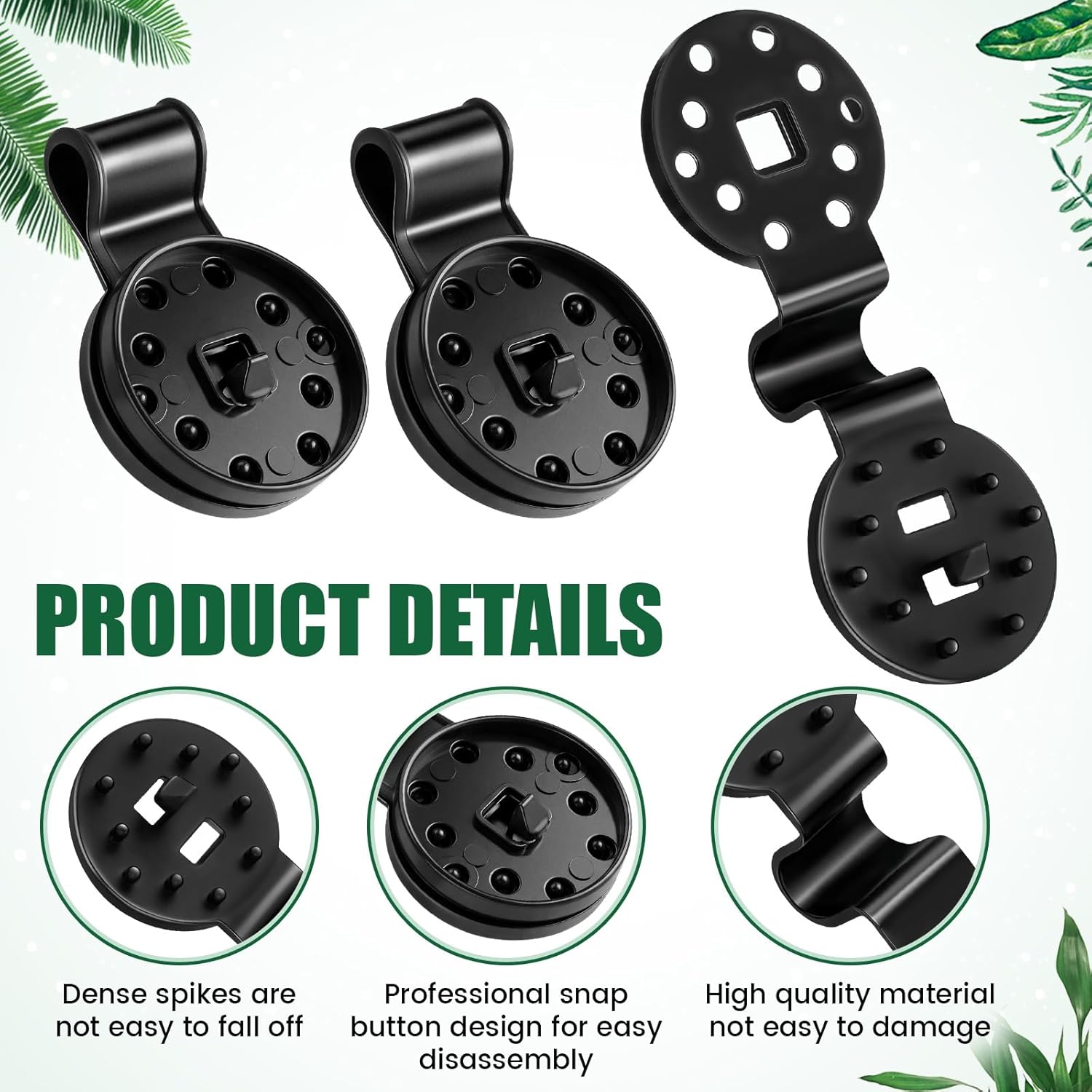 Barydat 600 Pcs Black Shade Cloth Plastic Clips Round Sunshade Net Fixing Clip Fabric Clips for Garden Anti Bird Netting Greenhouse Outdoor Agricultural Netting Fabric Accessories