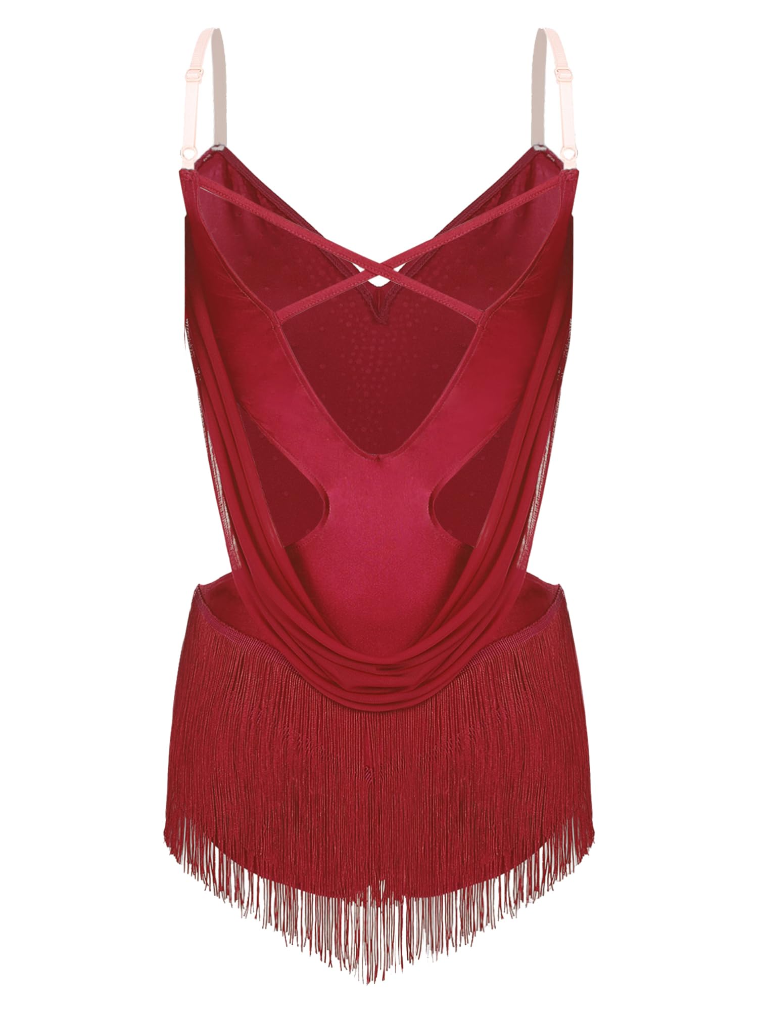 CHICTRY Abito da Donna con Paillettes Nappa Vestito Latino Americano Body da Pattinaggio Artistico Leotards Danza Classica Costume di Jazz Samba Rumba Salsa