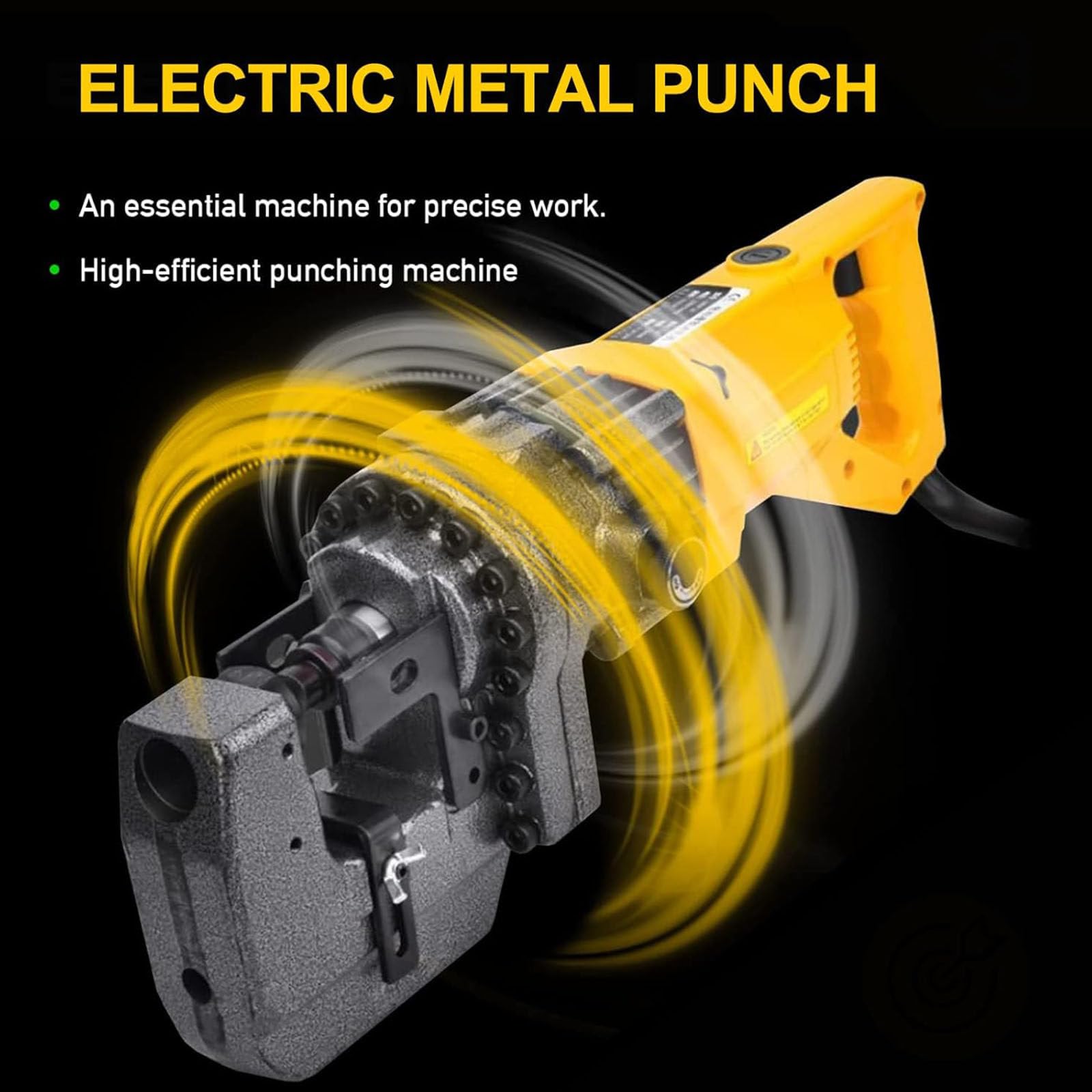 950w Perforadora Hidráulica Máquina Perforadora Hidráulica Eléctrica 10t Herramienta Perforadora Agujeros Metal para Hierro Cobre Placa De Aluminio ángulo De Acero con 5 Troquele,Channelsteel