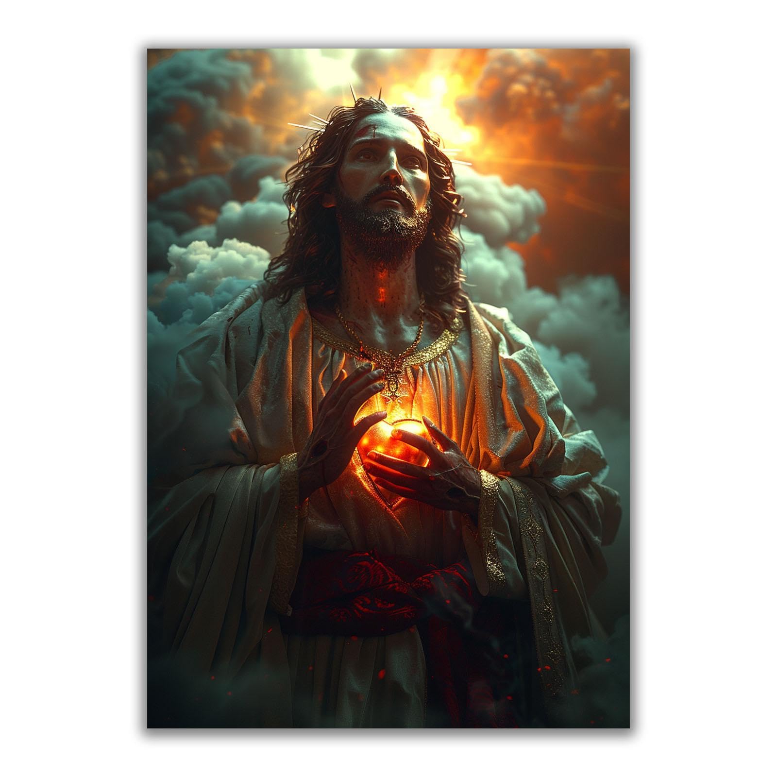 Affiche Jésus image chrétienne murale art moderne déco 40x60cm - 8