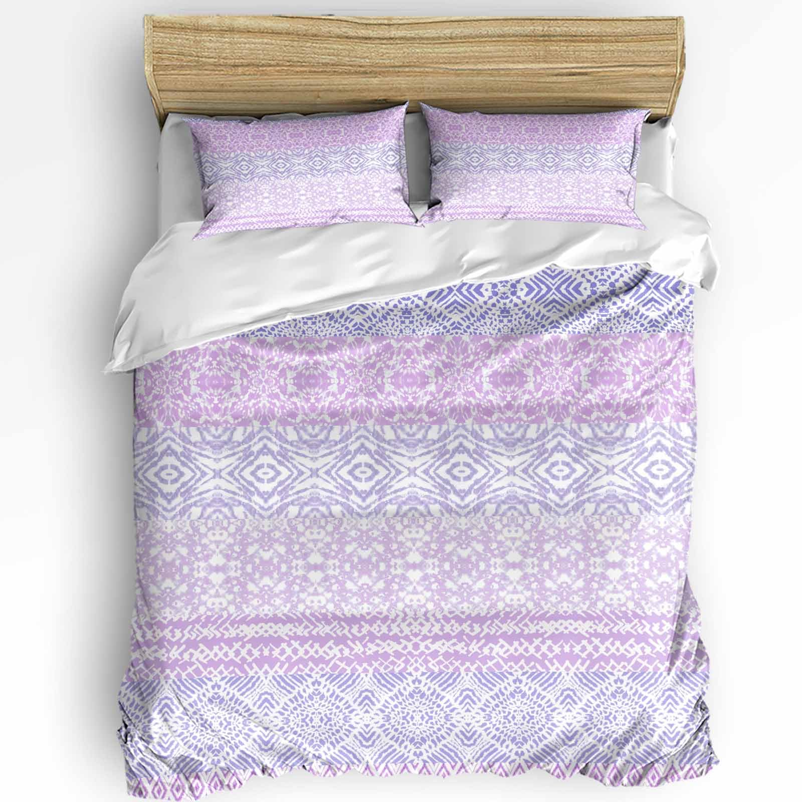 Amazon.com: Purple Boho Bed Duvet Cover Cal King Size,Washed
