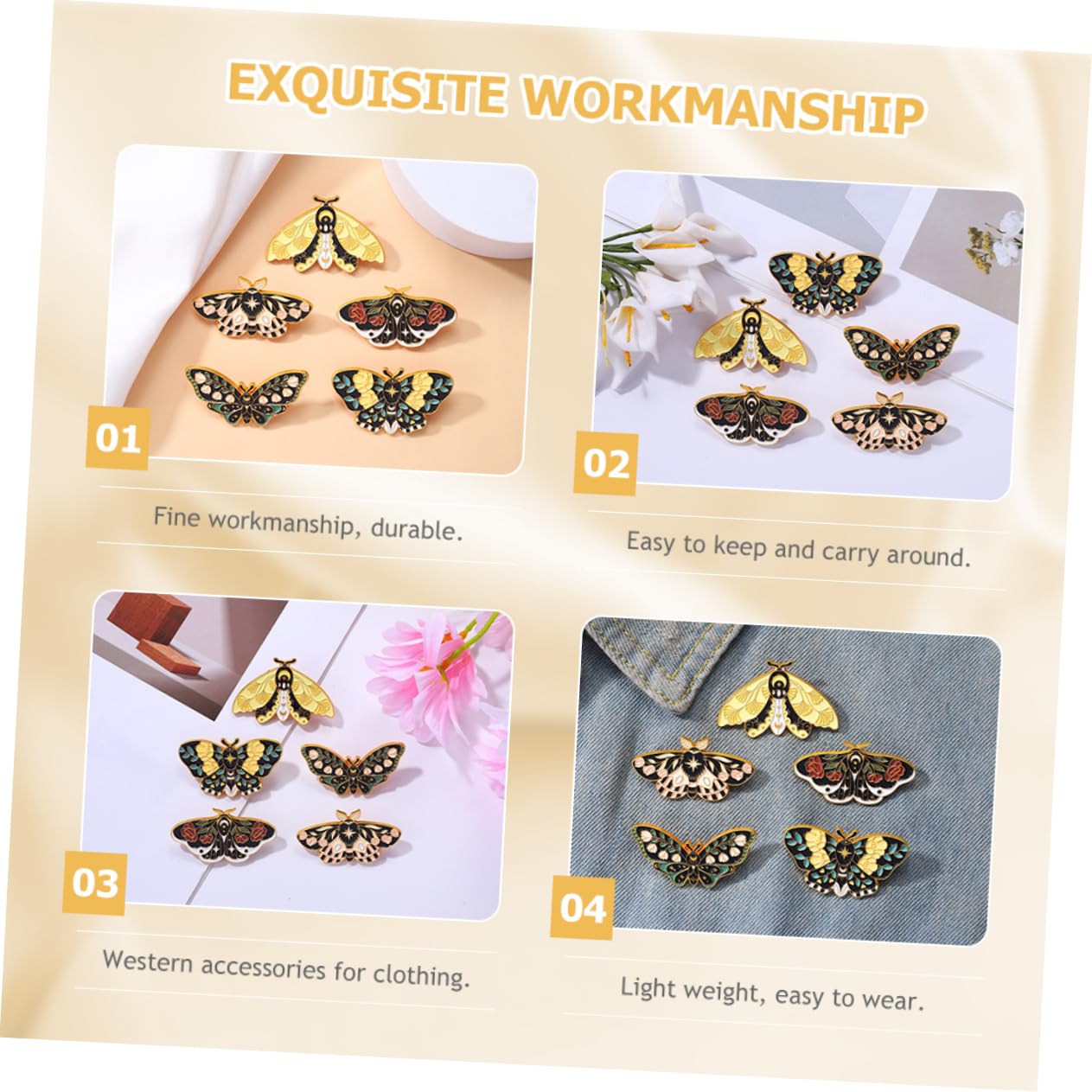 GALPADA 25stücke Teiliges Set Schmetterlings Broschen Bunte Emaille Anstecknadeln Für Kleidung Taschen Und Hüte Retro-insekten-design Für Accessoires Und